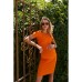 Летнее платье для беременных и кормящих Lullababe Calp Orange Оранжевый LB04CL152
