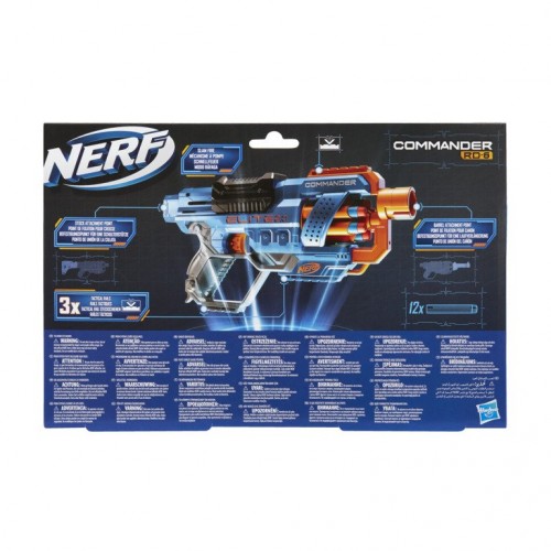 Детская игрушка бластер Hasbro Nerf Elite 2.0 Commander RD-6 E9485