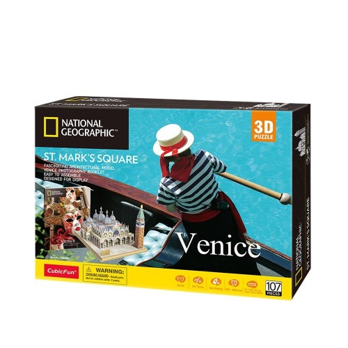 3D пазл CubicFun National Geographic площадь Святого Марка 107 шт DS0980h