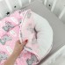 Кокон для новорожденных Oh My Kids Soft OMK Bear girls Сатин Розовый Кокос 2 см КК-222-ОМК