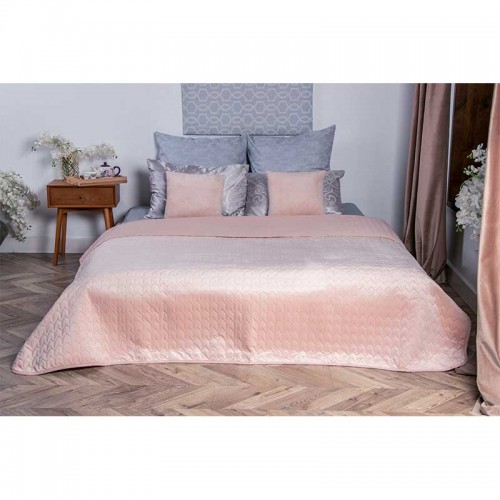 Покрывало на кровать Руно VeLour Apricot 180х220 см Персиковый 340.55_Apricot