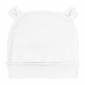 Детская шапочка с манжетом для новорожденных Krako Белый от 0 до 3 мес 4027H35