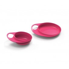 Тарелка для кормления Nuvita Easy Eating глубокая и мелкая Розовый NV8461Pink 2 шт