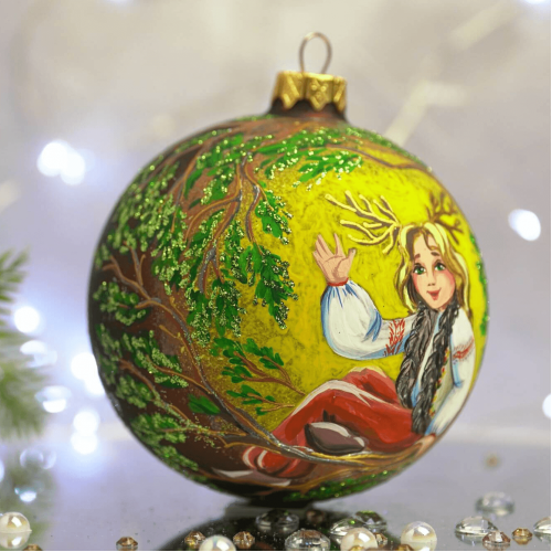 Новогодний шар на елку Rizdviani Istorii Украинские истории Леший 10 см 4820001106817