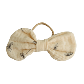 Повязка на голову для новорожденных Minikin Бон Вояж с муслиновым бантиком Бежевый 224014