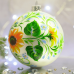 Новогодний шар на елку Santa Shop Подсолнухи Белый 10 см 4820001107036