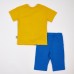 Костюм футболка и бриджи на мальчика ЛяЛя 1 - 2 лет Кулир Горчичный К3КЛ015_2-307