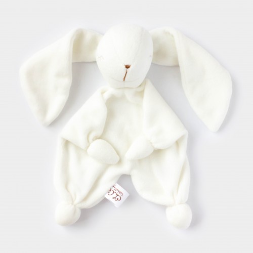 Набор комфортер игрушка для сна и прорезыватель ELA Textile&Toys Зайчик Молочный KT001MILK
