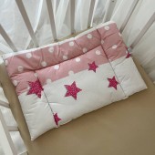 Подушка для новорожденных BetiS Горошки Ранфорс Розовый 40х60 см 91449430