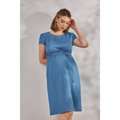 Летнее платье для беременных и кормящих Юла Мама Grace Голубой DR-20.032