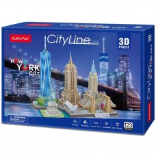 3D пазл CubicFun City Line Нью-Йорк 123 шт MC255h