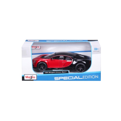 Модель машинки Maisto Bugatti Chiron Sport 1:24 Черный/Красный 31524 black/red