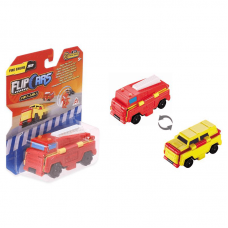 Машинка трансформер Flip Cars 2 в 1 Спецтранспорт Пожарный автомобиль и внедорожник EU463875-05
