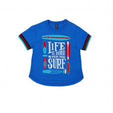 Детская футболка для мальчика Smil Surffriends Синий 9 месяцев 110591