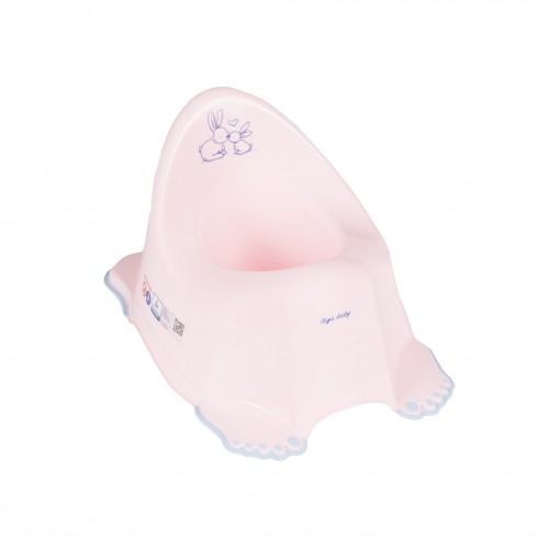 Музыкальный горшок с антискользящим покрытием Tega baby Зайчики Розовый PO-058-104