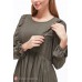 Платье для беременных и кормящих Юла мама Kris DR-39.042 хаки меланж
