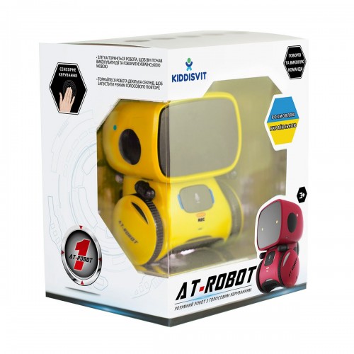 Умный робот с голосовым управлением AT-Robot на украинском языке Желтый AT001-03-UKR