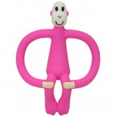 Игрушка-прорезыватель Matchistick Monkey Обезьянка, 10,5 см, розовая