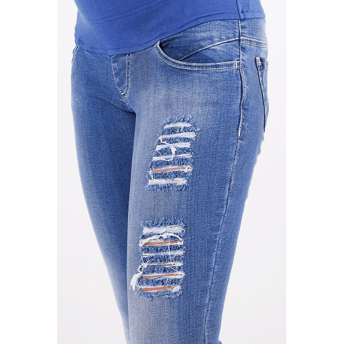 Рваные джинсы для беременных To Be Скинни Синий варка 2 1163723-5