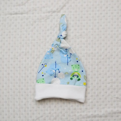 Пеленка кокон для новорожденных на липучках с шапочкой Minikin Мечтатель 0 - 3 мес Голубой/Белый 2210301