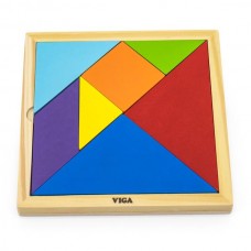 Головоломка Viga Toys Цветной деревянный танграм 55557