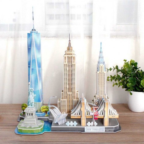 3D пазл CubicFun City Line Нью-Йорк 123 шт MC255h