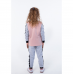 Детский костюм для девочки из двунитки Vidoli от 4 до 5.5 лет Пудровый/Серый G-20626W