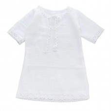 Детская рубашка для крещения Minikin Бон Вояж 1 - 9 мес Муслин Белый 175614