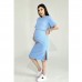 Летнее платье для беременных и кормящих Dianora Трикотаж рубчик Голубой 2331 1745