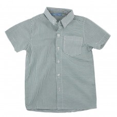 Детская рубашка для мальчика PaMaYa Белый/Зелёный 6-7 лет 231090 116