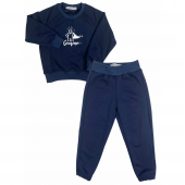 Детский костюм для мальчика с начесом Lafleur Темно-синий от 8 до 9 лет 370205