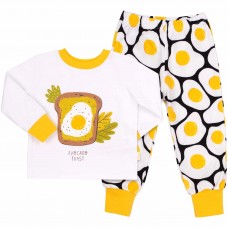 Пижама детская Bembi 1 - 1,5 лет Интерлок Белый/Желтый ПЖ53