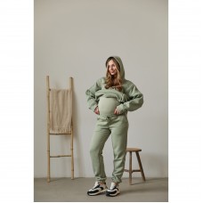 Спортивные штаны для беременных с начесом Lullababe Frankfurt Olive Оливковый LB12FR122