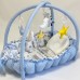 Кокон для новорожденных 2в1 Happy Luna Babynest Playmate Plastik bag Голубой/Белый/Серый 0718